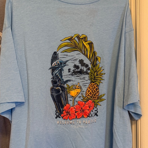 Caribbean Men's Short Sleeve Tees lot of 3- blue, charcoal..4XT - Picture 4 of 7